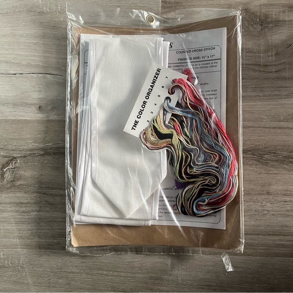 NWT Bow Ties Beware of the Cat Counted Cross Stitch Kit - Picture 11 of 13